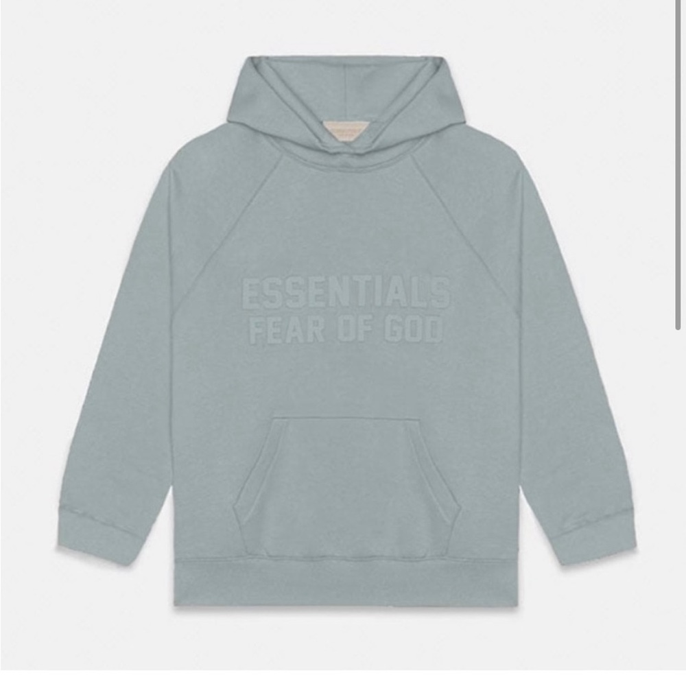 FEAR OF GOD: ESSENTIALS HOODIE: Sycamore